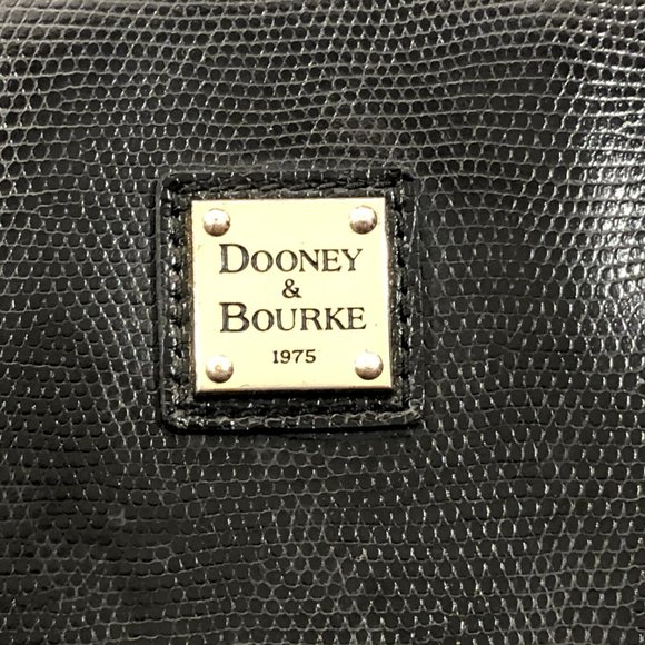 Dooney & Bourke Black Embossed Leather Tote Bag - Picture 5 of 11